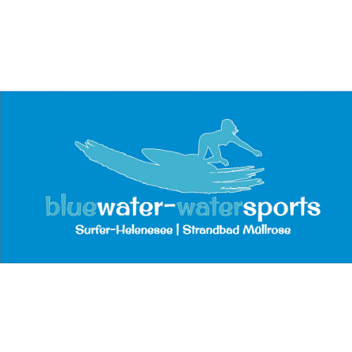 Das Logo der Wassersportschule Bluewater